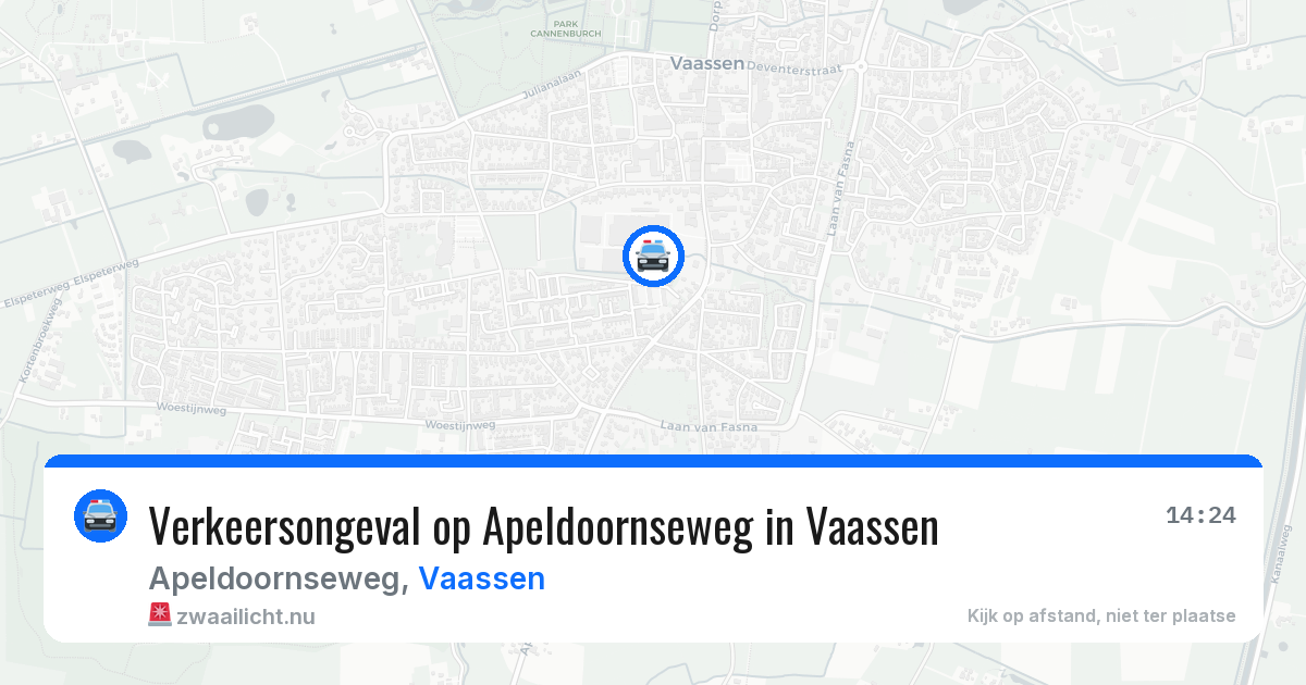 Verkeersongeval op Apeldoornseweg in Vaassen — 12 feb 2026