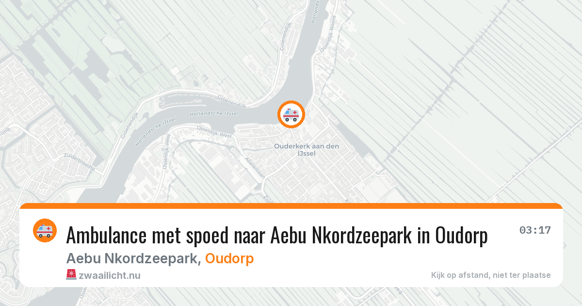 Ambulance met spoed naar Aebu Nkordzeepark in Oudorp — 7 jul 2026