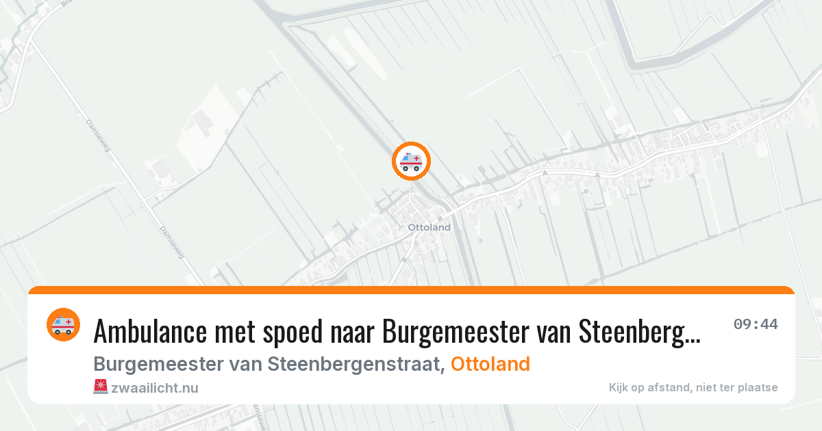 Ambulance met spoed naar Burgemeester van Steenbergenstraat in Ottoland — 18 jul 2026