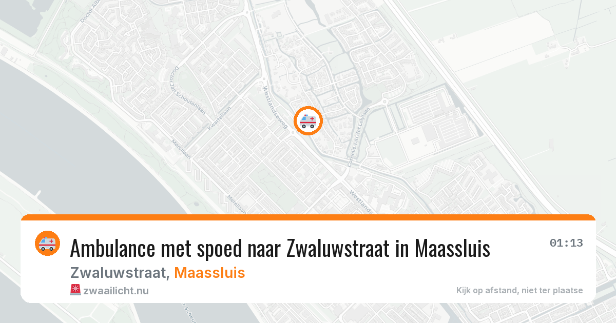 Ambulance met spoed naar Zwaluwstraat in Maassluis — 28 mei 2026