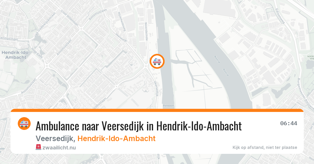 Ambulance naar Veersedijk in Hendrik-Ido-Ambacht — 10 jul 2026