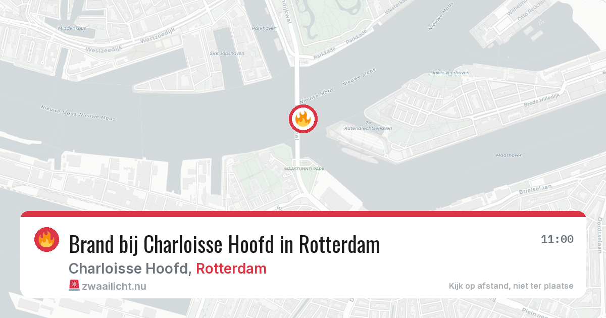 Brand bij Charloisse Hoofd in Rotterdam — 13 jul 2026