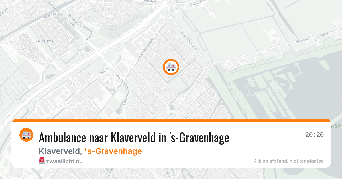 Ambulance naar Klaverveld in 's-Gravenhage — 20 mei 2026