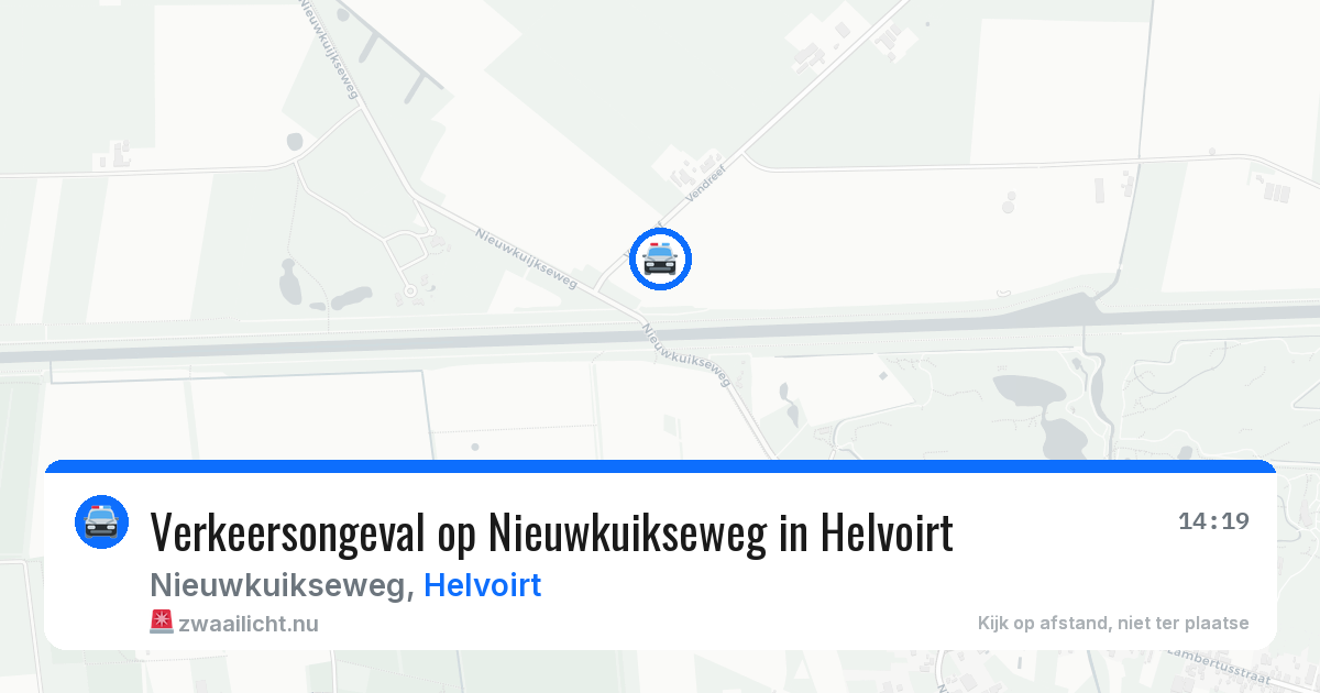 Verkeersongeval op Nieuwkuikseweg in Helvoirt — 9 feb 2026