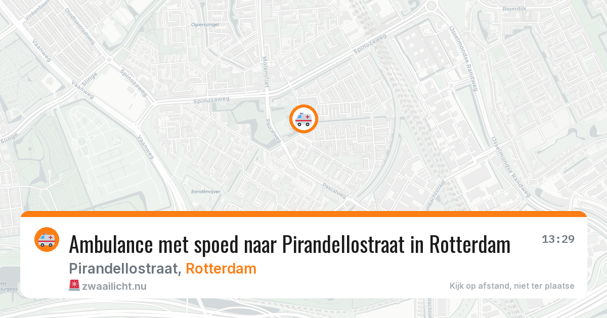 Ambulance met spoed naar Pirandellostraat in Rotterdam — 27 apr 2026