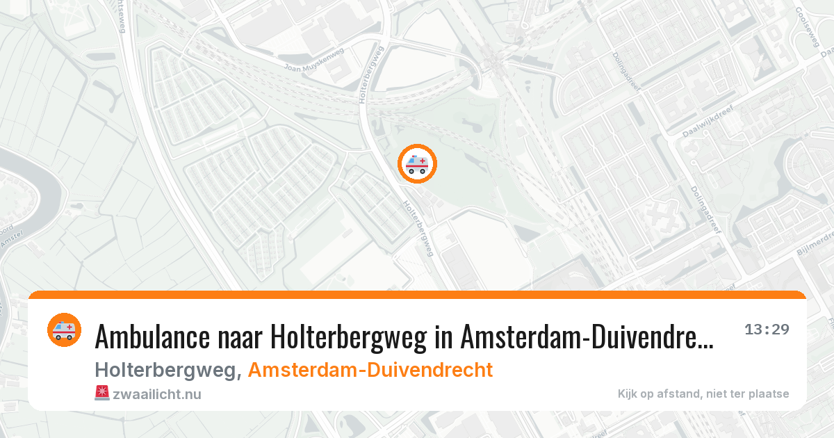 Ambulance naar Holterbergweg in Amsterdam-Duivendrecht — 16 jul 2026