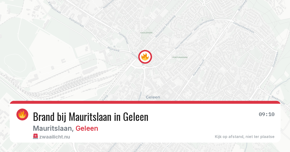 Brand bij Mauritslaan in Geleen — 23 jul 2026