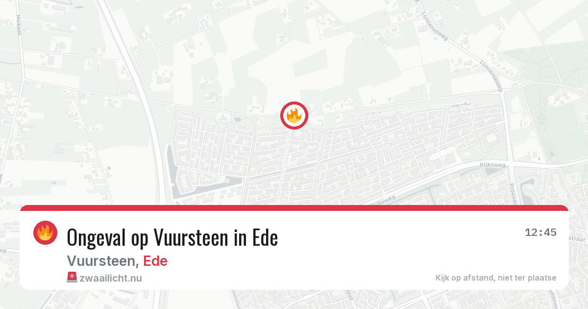 Ongeval op Vuursteen in Ede — 1 jun 2026