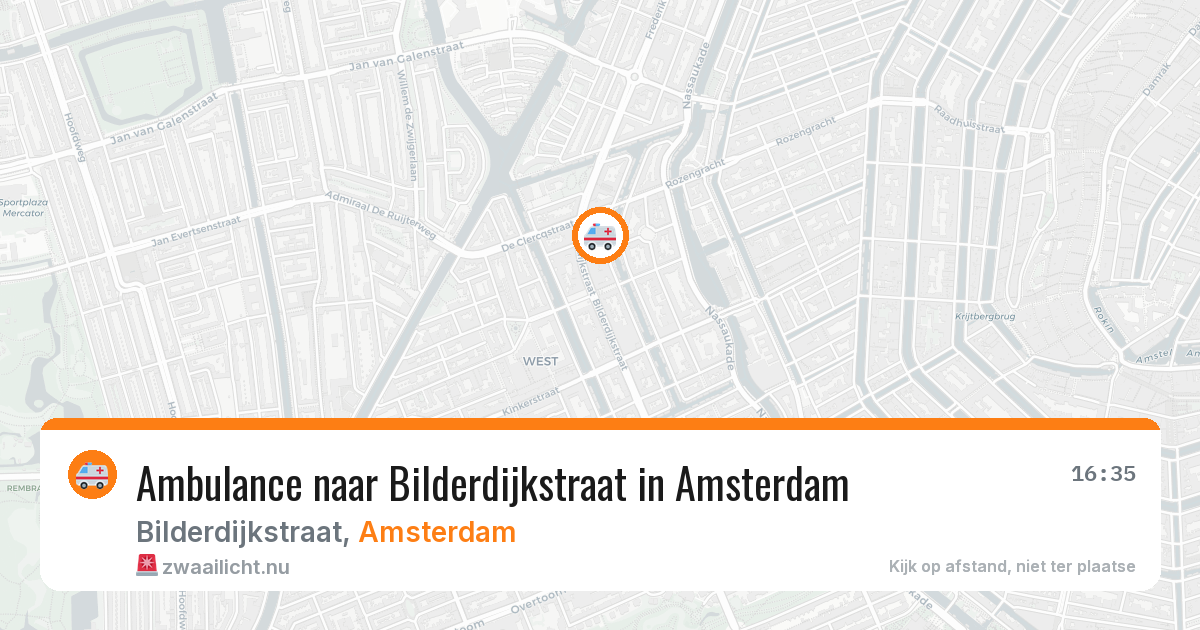 Ambulance naar Bilderdijkstraat in Amsterdam — 20 jul 2026