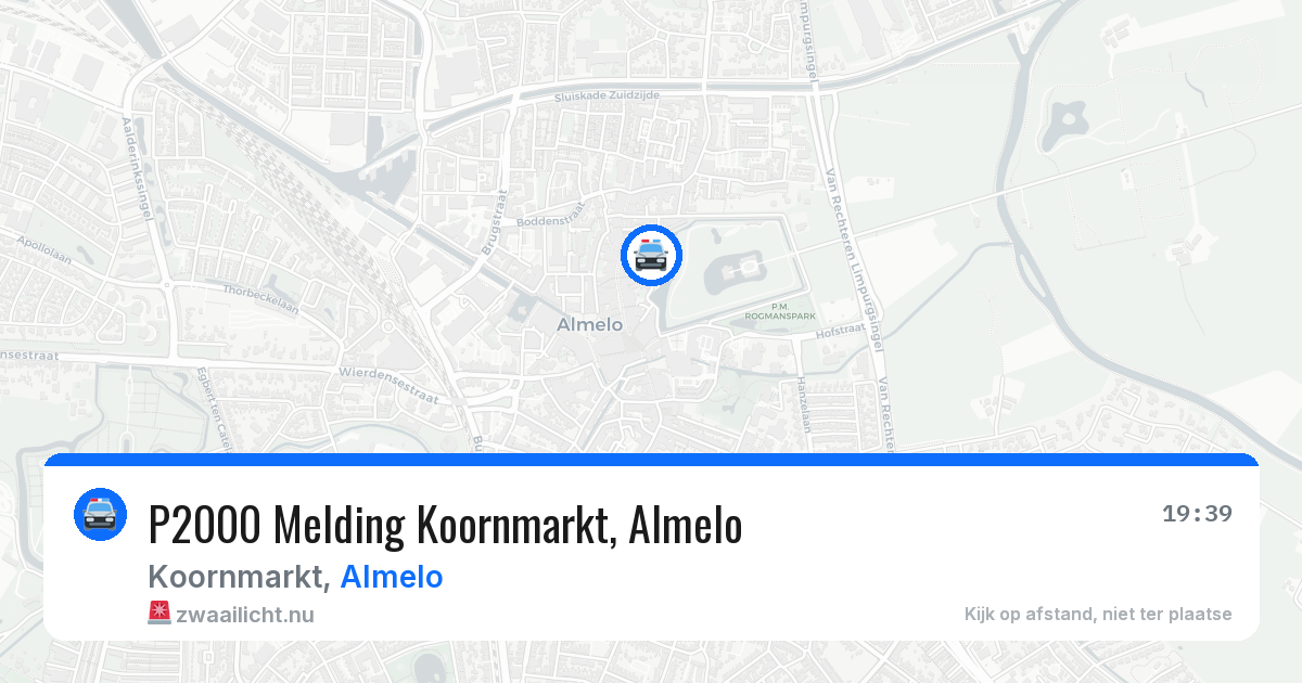 P2000 Melding Koornmarkt, Almelo — 19 mrt 2026