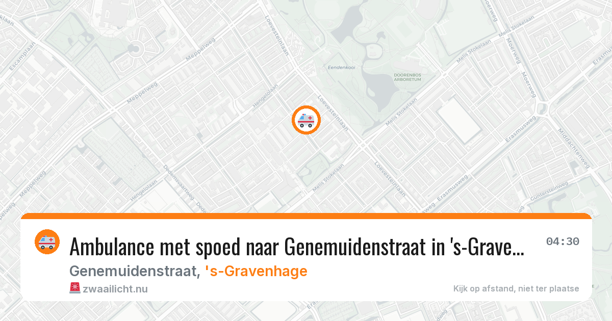 Ambulance met spoed naar Genemuidenstraat in 's-Gravenhage — 30 mei 2026