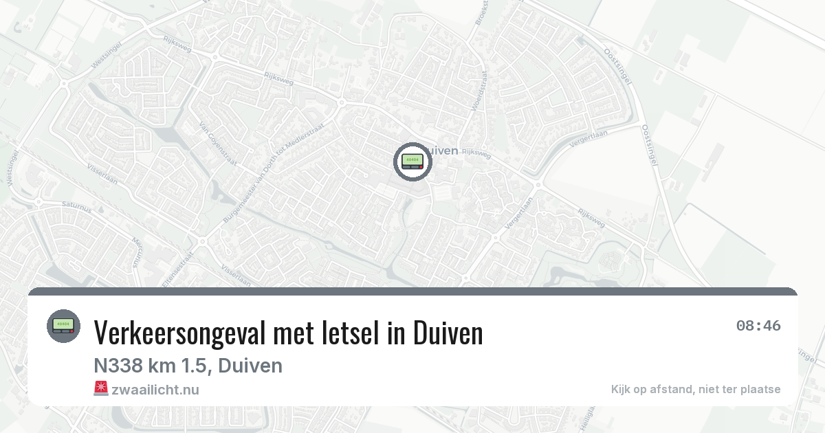 Verkeersongeval met letsel in Duiven — 1 apr 2026