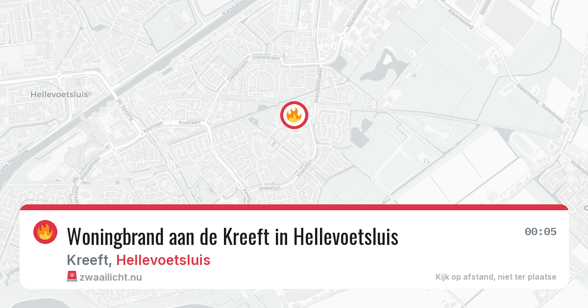 Woningbrand aan de Kreeft in Hellevoetsluis — 27 mei 2026