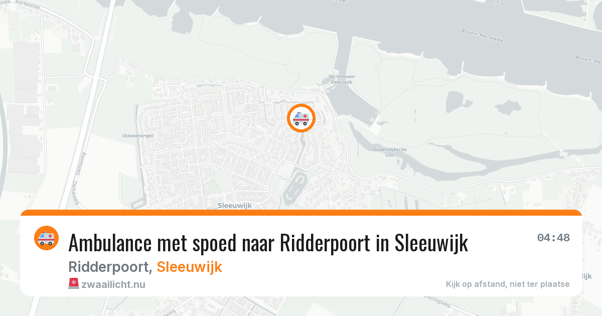 Ambulance met spoed naar Ridderpoort in Sleeuwijk — 18 mei 2026