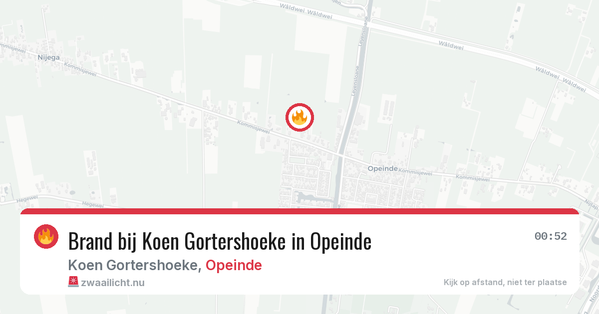 Brand bij Koen Gortershoeke in Opeinde — 14 jul 2026