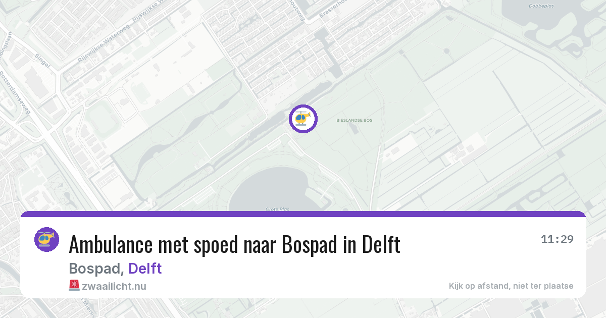 Ambulance met spoed naar Bospad in Delft — 7 jun 2026