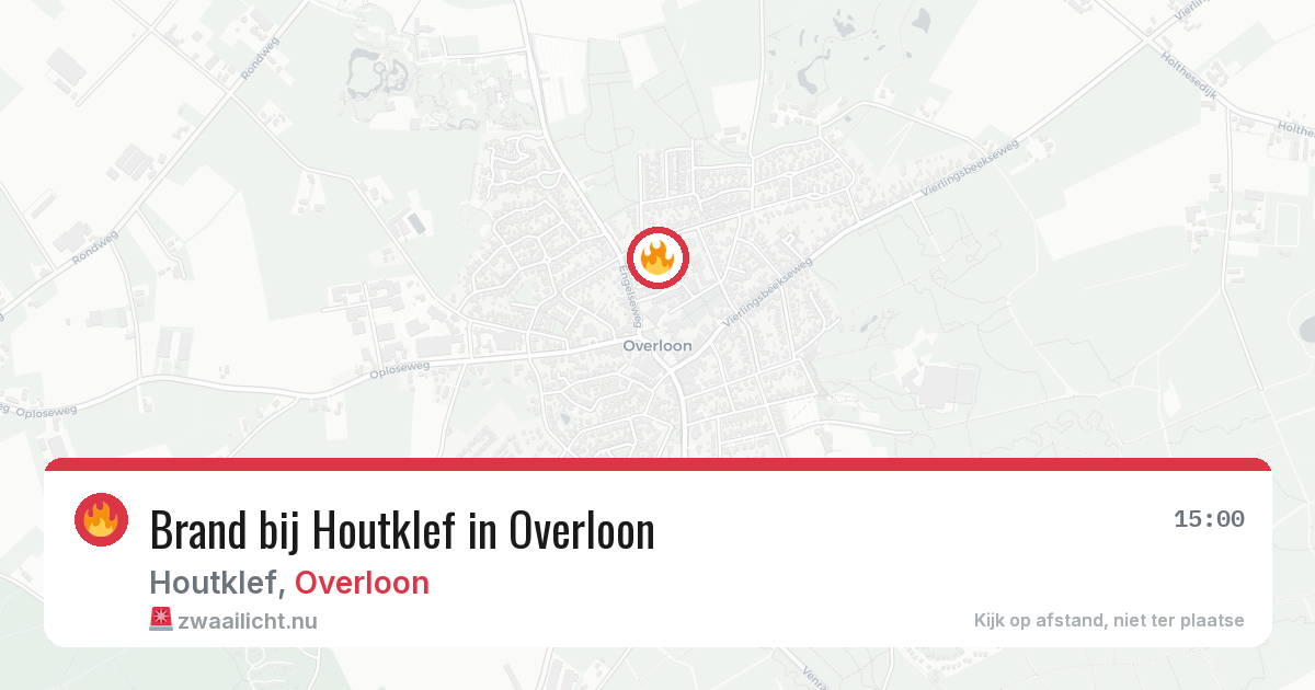 Brand bij Houtklef in Overloon — 4 mei 2026