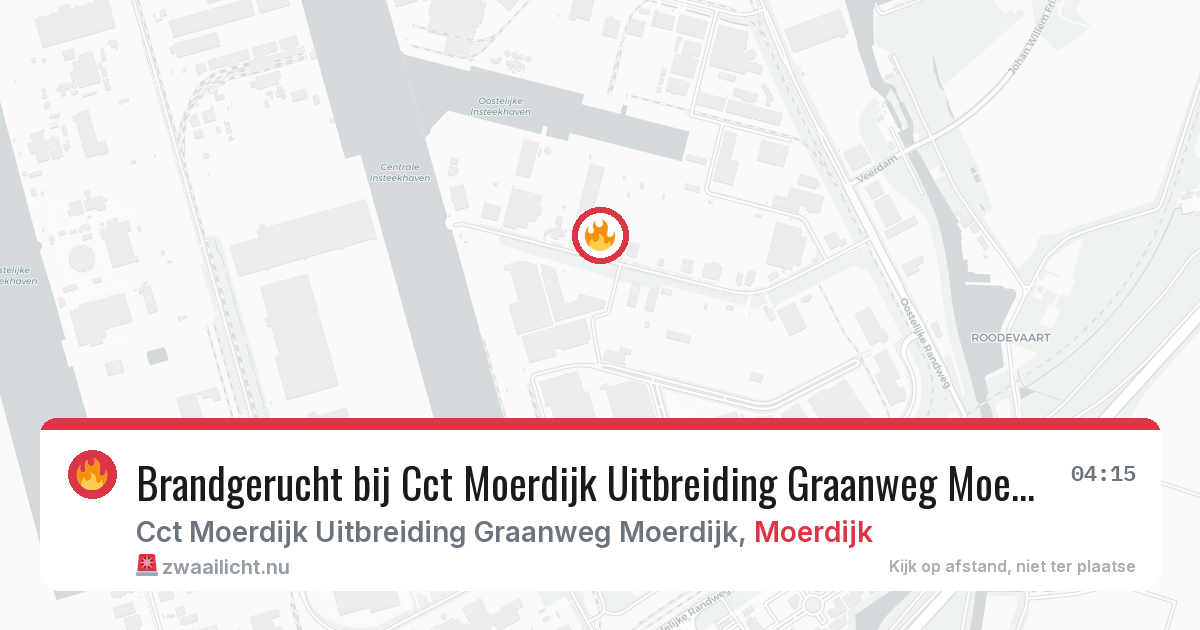 Brandgerucht bij Cct Moerdijk Uitbreiding Graanweg Moerdijk in Moerdijk — 17 jul 2026