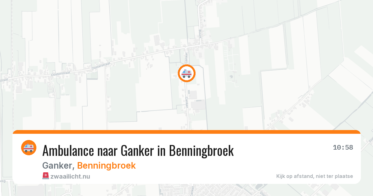 Ambulance naar Ganker in Benningbroek — 1 jun 2026