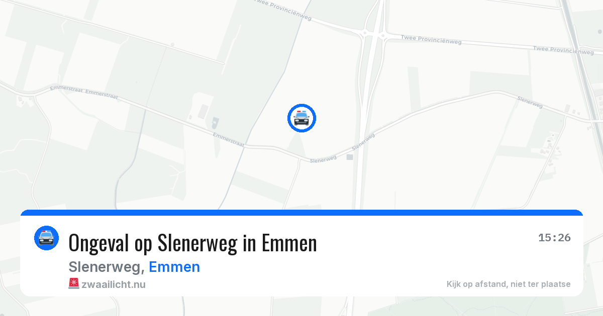 Ongeval op Slenerweg in Emmen — 25 jan 2026