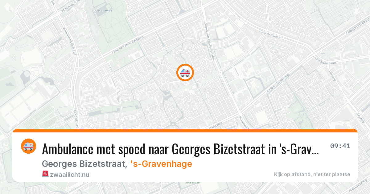 Ambulance met spoed naar Georges Bizetstraat in 's-Gravenhage — 25 mrt 2026