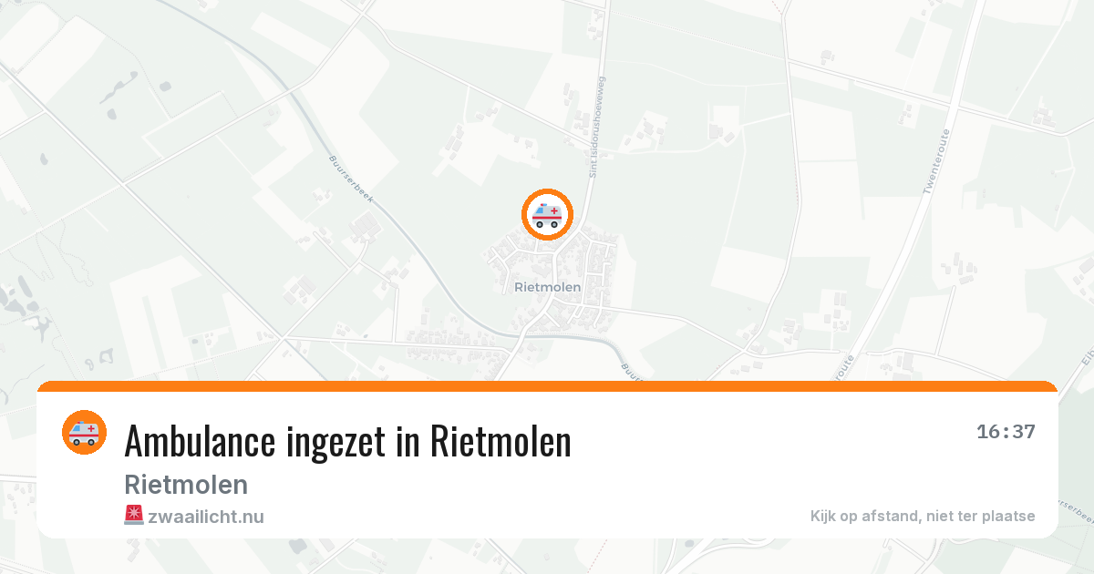 Ambulance ingezet in Rietmolen — 19 feb 2026