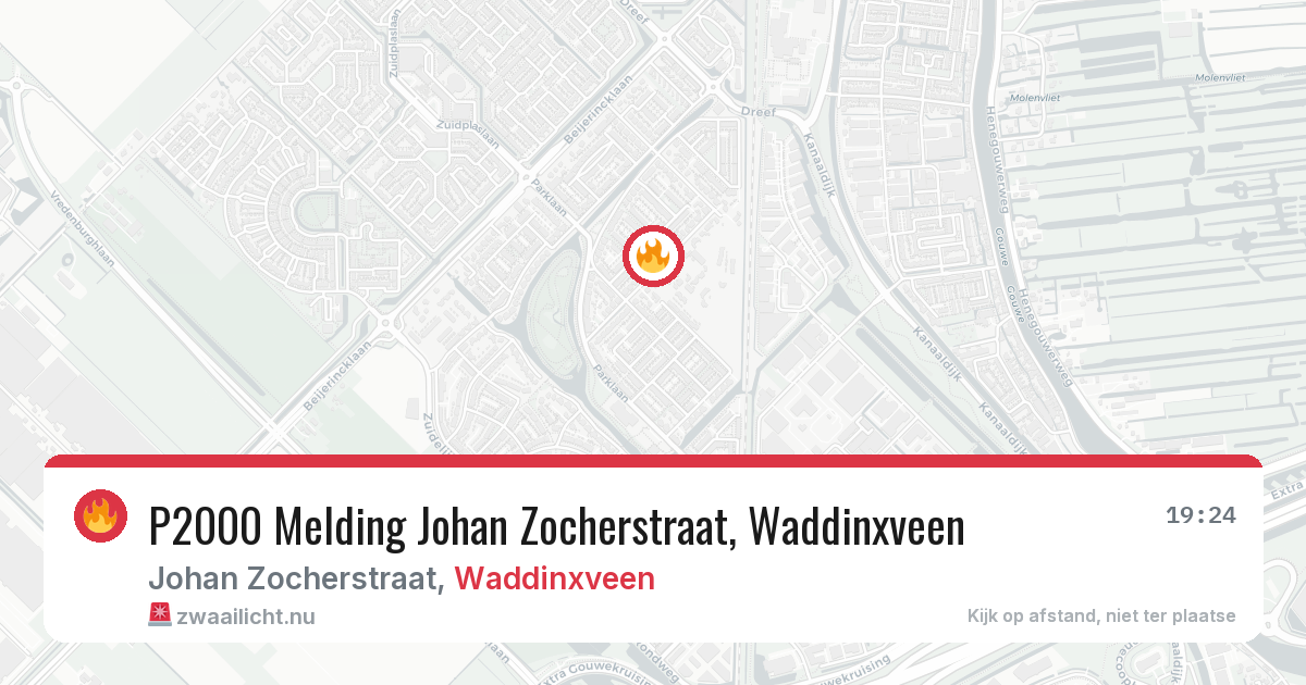 P2000 Melding Johan Zocherstraat, Waddinxveen — 27 feb 2026