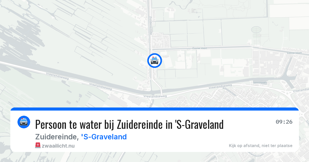 Persoon te water bij Zuidereinde in 'S-Graveland — 31 mrt 2026
