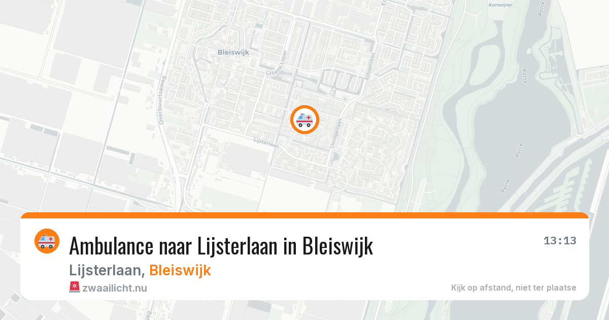 Ambulance naar Lijsterlaan in Bleiswijk — 24 jul 2026
