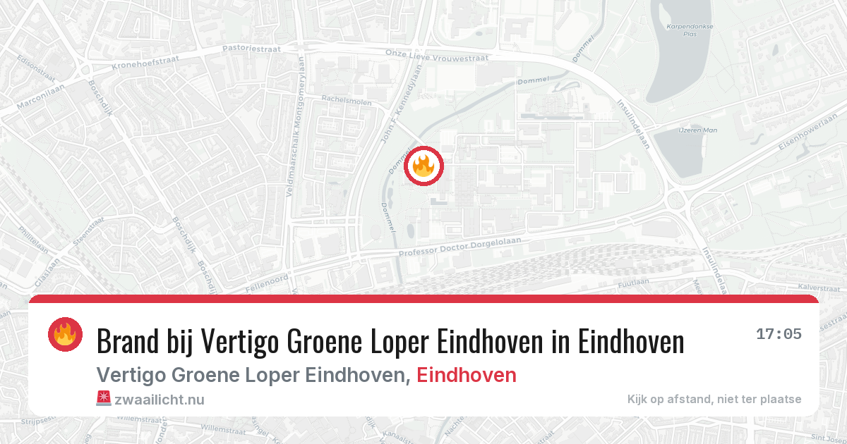 Brand bij Vertigo Groene Loper Eindhoven in Eindhoven — 8 jun 2026