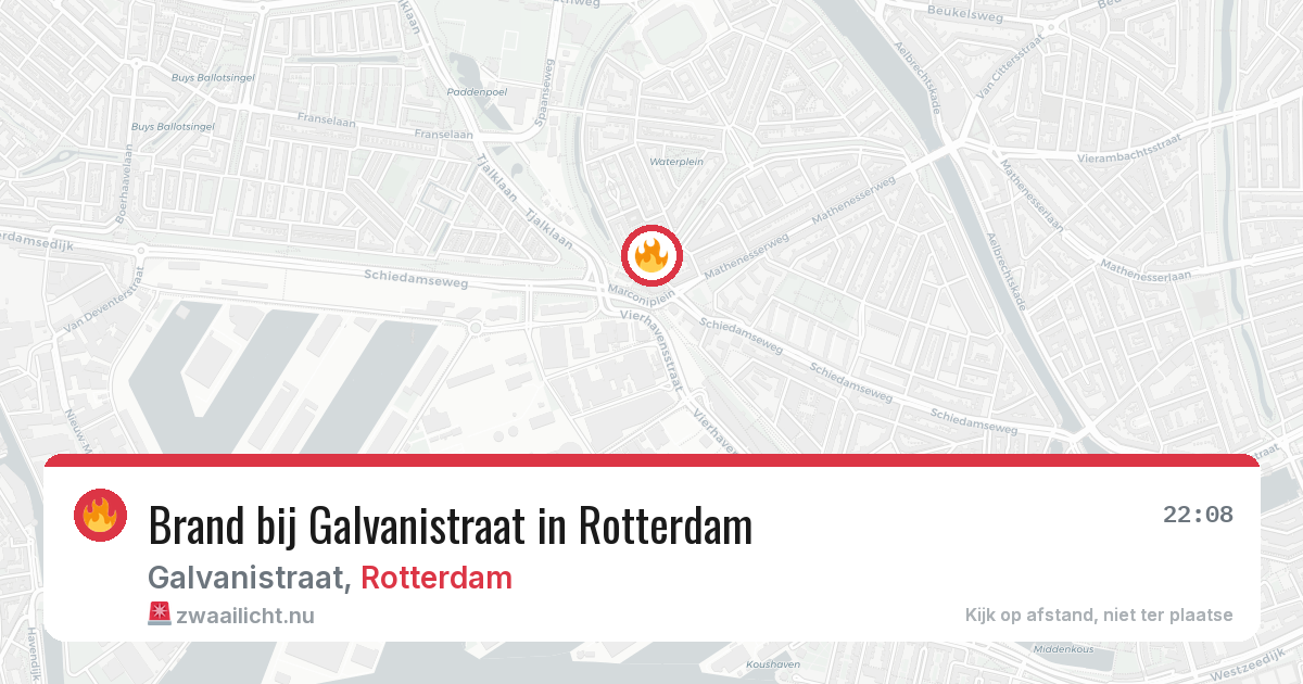 Brand bij Galvanistraat in Rotterdam — 15 mei 2026