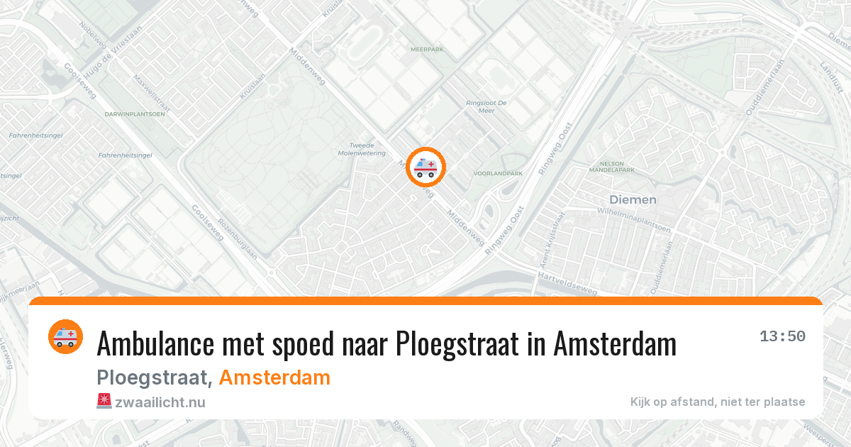 Ambulance met spoed naar Ploegstraat in Amsterdam — 22 jul 2026
