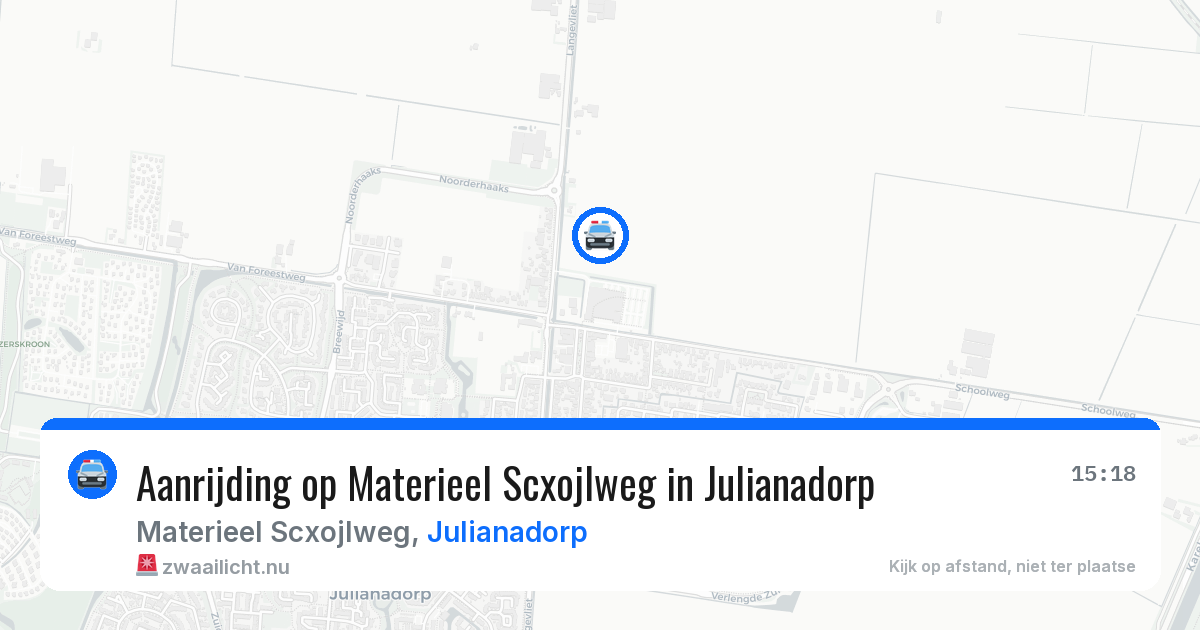 Aanrijding op Materieel Scxojlweg in Julianadorp — 12 mei 2026