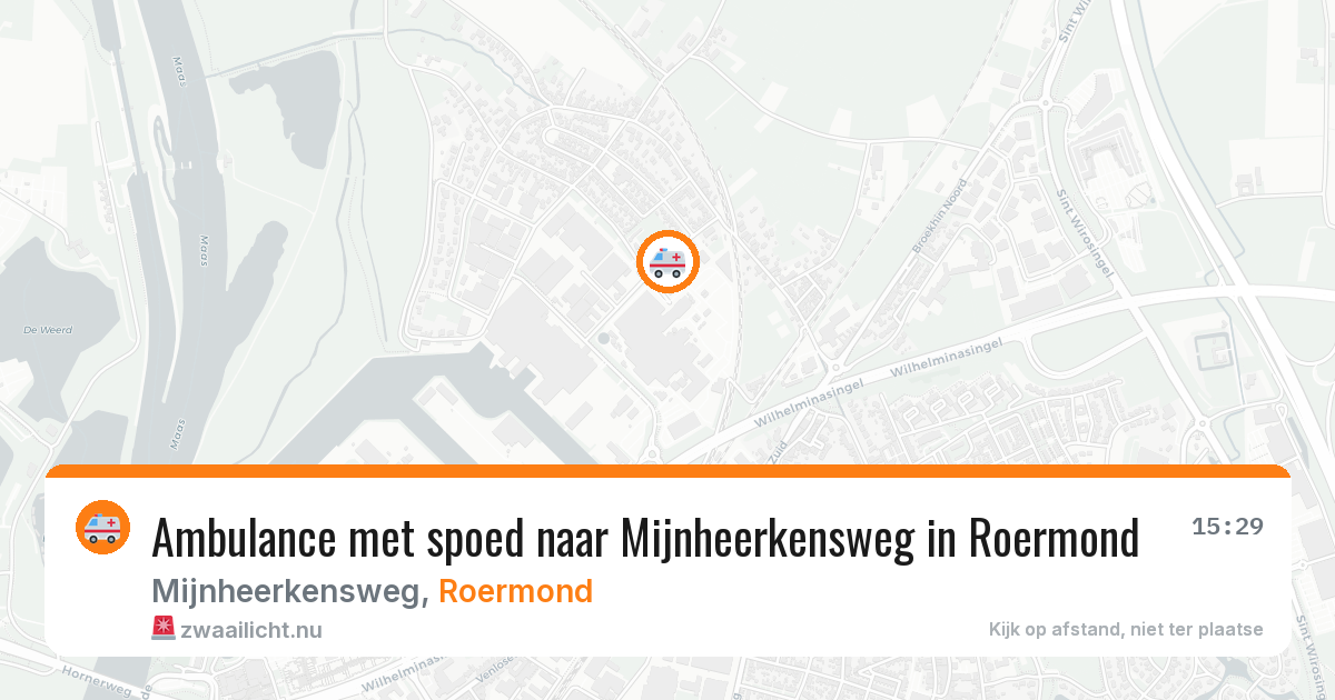Ambulance met spoed naar Mijnheerkensweg in Roermond — 17 mrt 2026