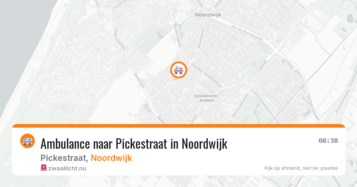 Ambulance naar Pickestraat in Noordwijk — 12 jul 2026