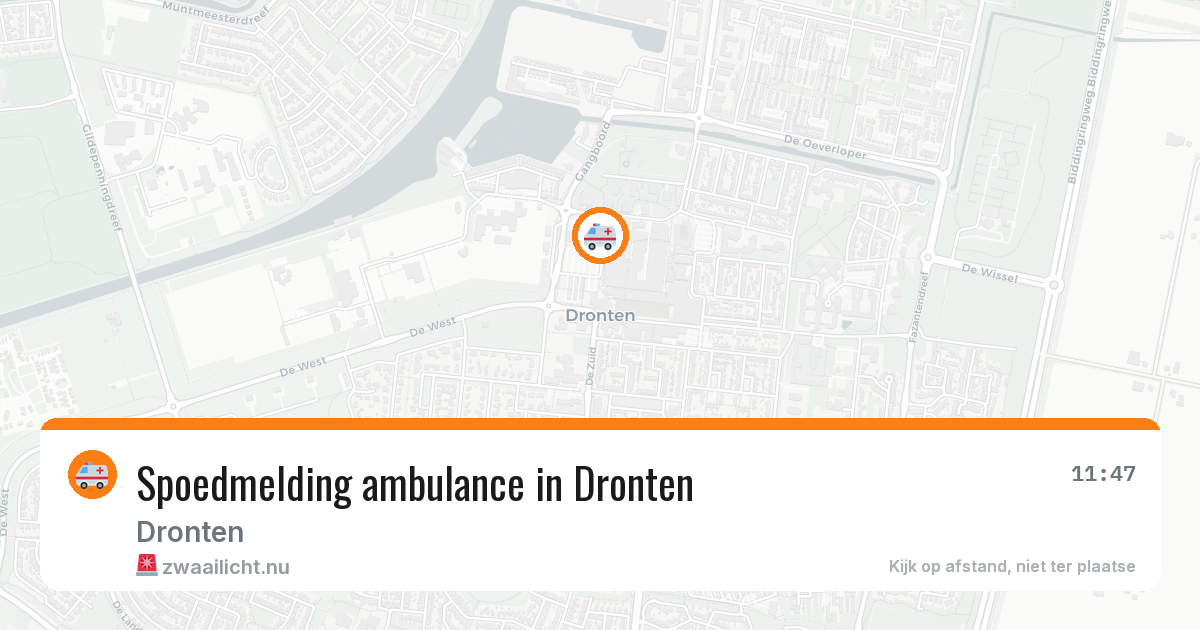 Spoedmelding ambulance in Dronten — 22 jul 2026