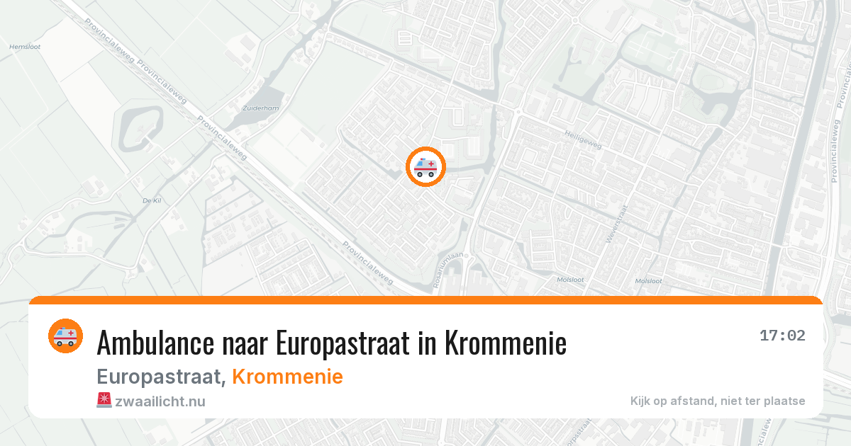 Ambulance naar Europastraat in Krommenie — 16 jul 2026