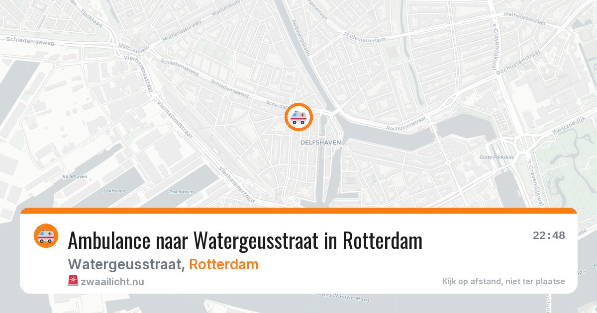 Ambulance naar Watergeusstraat in Rotterdam — 4 jun 2026