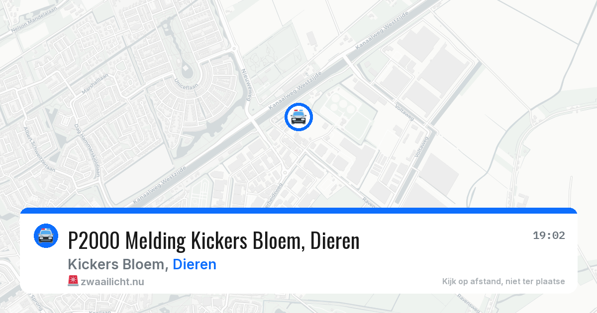 P2000 Melding Kickers Bloem, Dieren — 21 jul 2026
