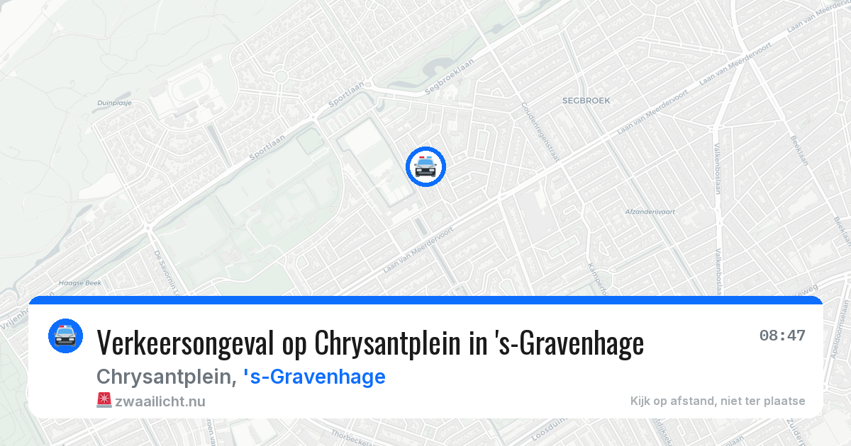 Verkeersongeval op Chrysantplein in 's-Gravenhage — 31 mrt 2026