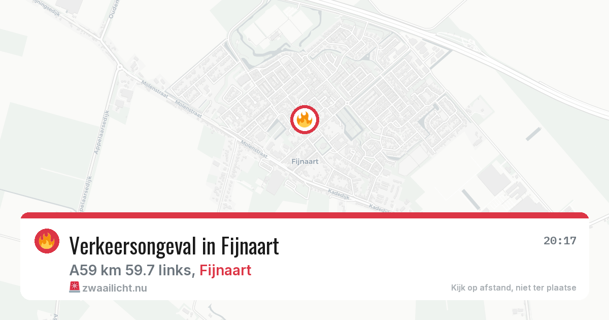Verkeersongeval in Fijnaart — 10 jul 2026
