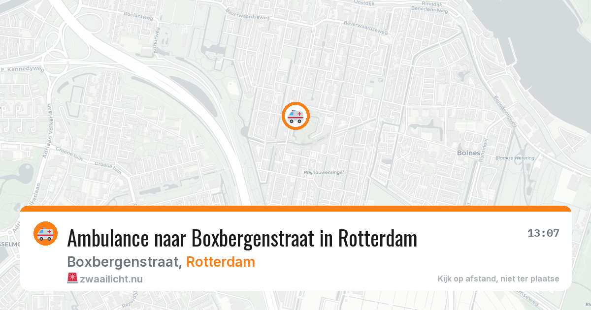 Ambulance naar Boxbergenstraat in Rotterdam — 26 mei 2026