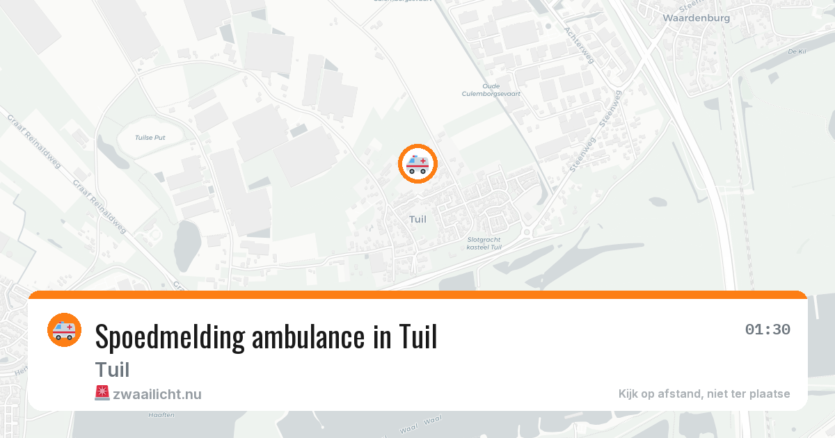 Spoedmelding ambulance in Tuil — 3 mei 2026