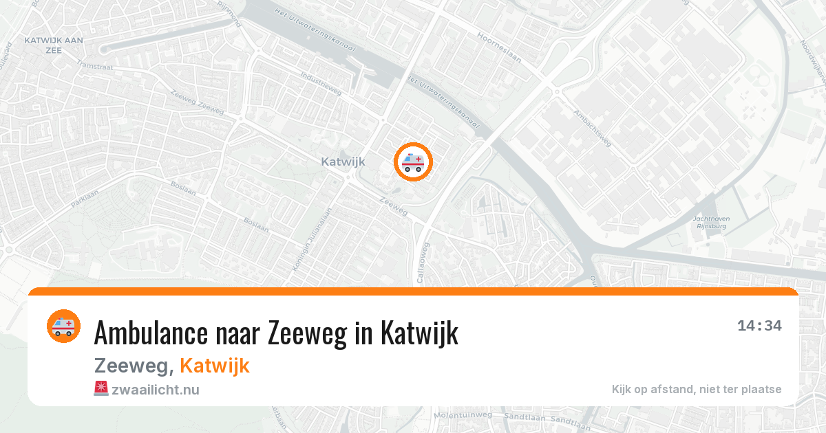 Ambulance naar Zeeweg in Katwijk — 16 jul 2026