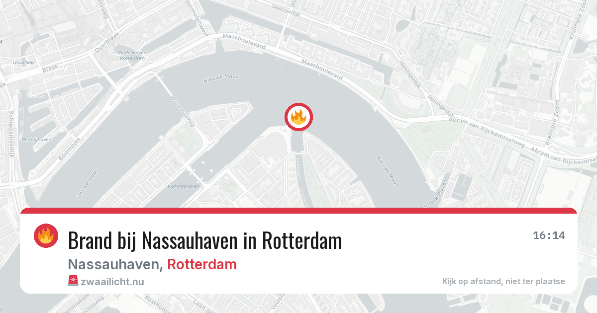 Brand bij Nassauhaven in Rotterdam — 22 jul 2026