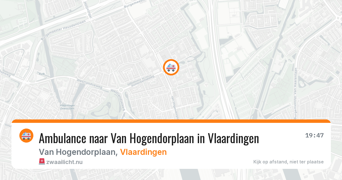 Ambulance naar Van Hogendorplaan in Vlaardingen — 15 jul 2026