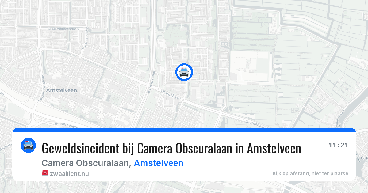 Geweldsincident bij Camera Obscuralaan in Amstelveen — 18 mrt 2026