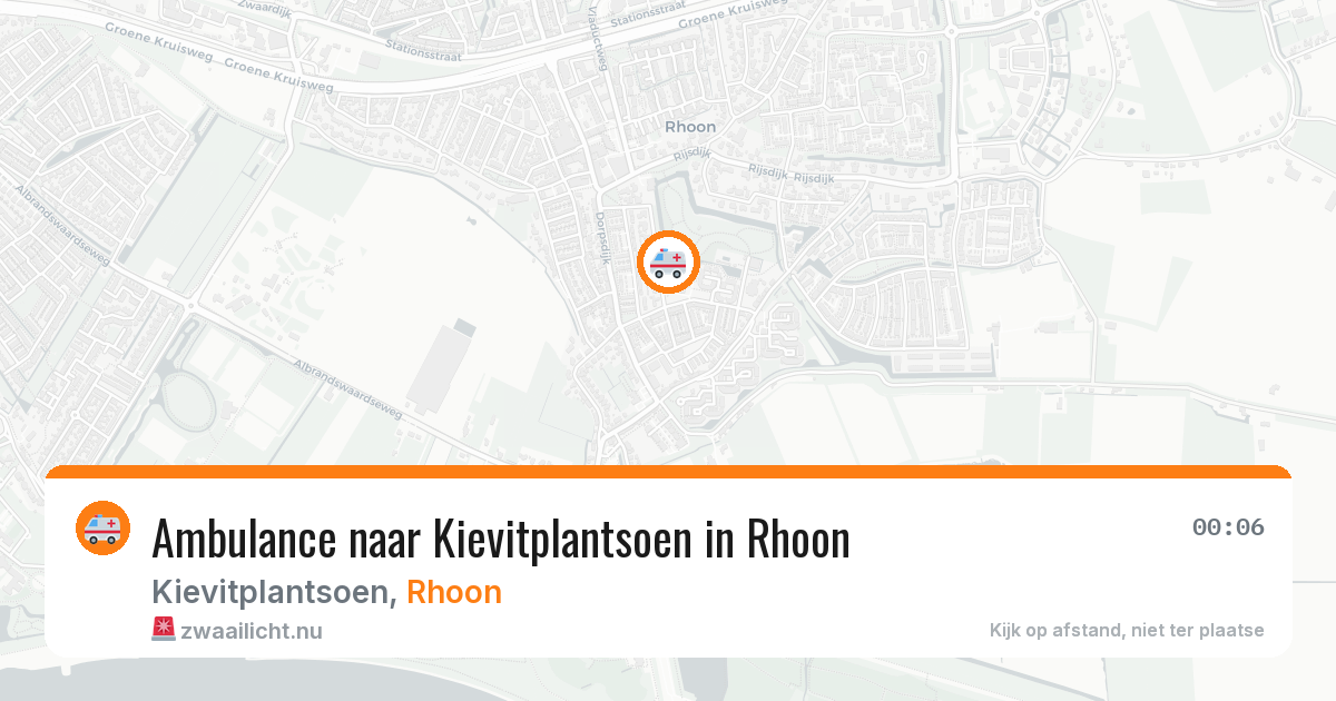 Ambulance naar Kievitplantsoen in Rhoon — 17 mrt 2026