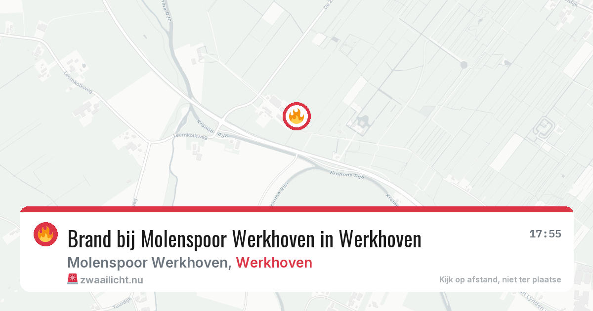 Brand bij Molenspoor Werkhoven in Werkhoven — 16 feb 2026