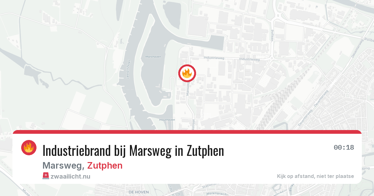 Industriebrand bij Marsweg in Zutphen — 25 mei 2026